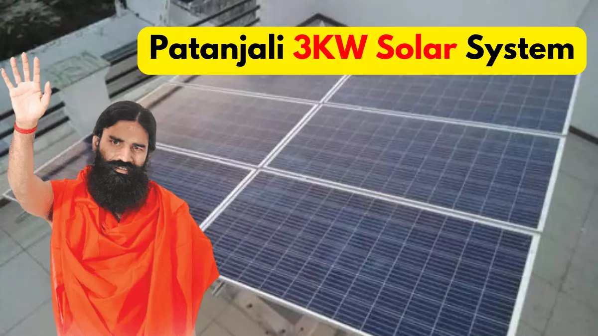 Cost of installing Pantajali 3KW Solar System in india 2023