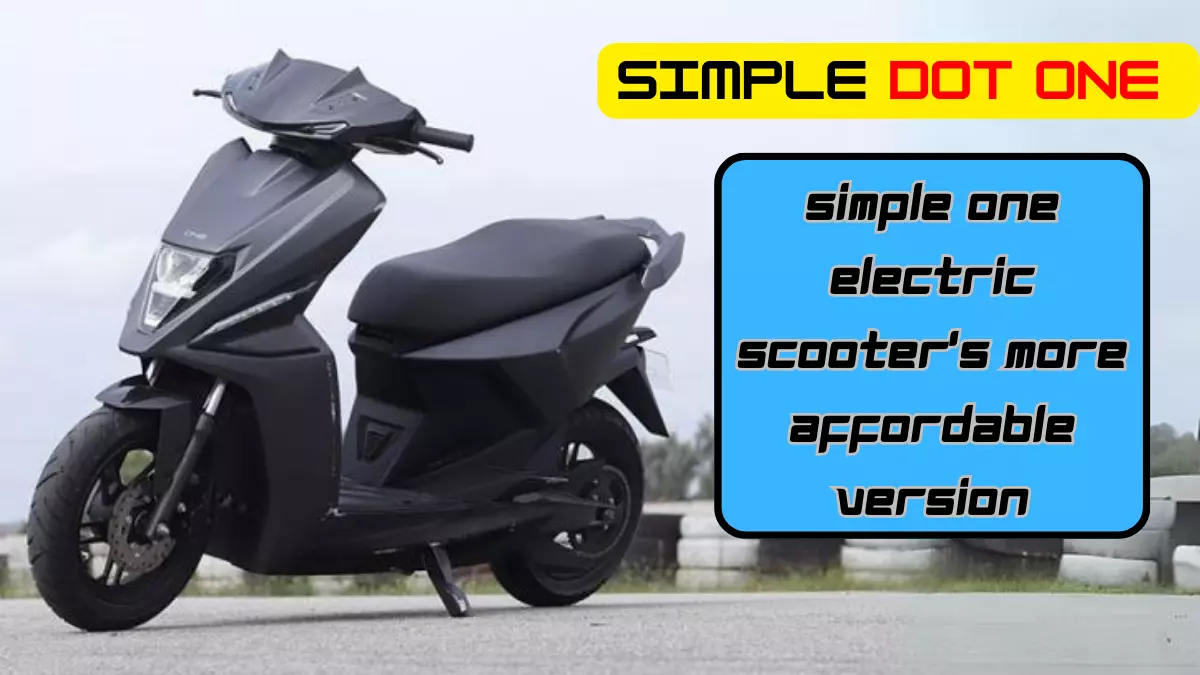 Simple One Electric Scooter's More Affordable Version
